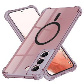   Techsuit - Schockproof Átlátszó Szilikon Magsafe tok - Samsung Galaxy S22 Plus 5G - Átlátszó fekete