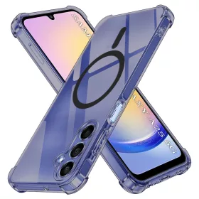   Techsuit - Schockproof Átlátszó Szilikon Magsafe tok - Samsung Galaxy A25 5G - Átlátszó fekete
