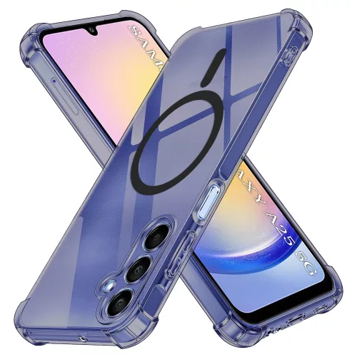 Techsuit - Schockproof Átlátszó Szilikon Magsafe tok - Samsung Galaxy A25 5G - Átlátszó fekete