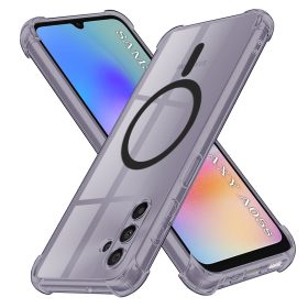   Techsuit - Schockproof Átlátszó Szilikon Magsafe tok - Samsung Galaxy A05s - Átlátszó fekete