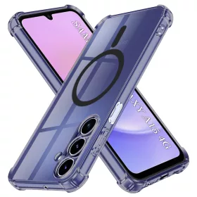   Techsuit - Schockproof Átlátszó Szilikon Magsafe tok - Samsung Galaxy A15 4G / A15 5G - Átlátszó fekete