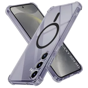   Techsuit - Schockproof Átlátszó Szilikon Magsafe tok - Samsung Galaxy S24 - Átlátszó fekete