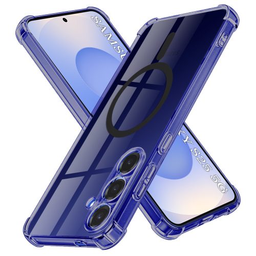 Techsuit - Schockproof Átlátszó Szilikon Magsafe tok - Samsung Galaxy S25 - Átlátszó fekete