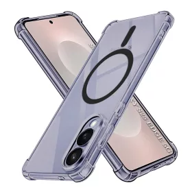   Techsuit - Schockproof Átlátszó Szilikon Magsafe tok - Samsung Galaxy S25 Edge - Átlátszó fekete