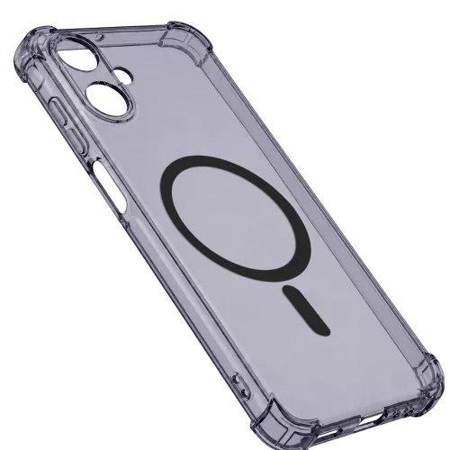 Techsuit - Schockproof Átlátszó Szilikon Magsafe tok - Samsung Galaxy A07 4G - Átlátszó fekete