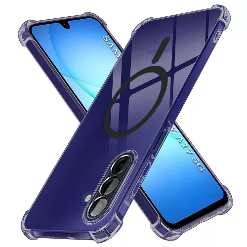 Techsuit - Shockproof Átlátszó Szilikon Magsafe tok - Samsung Galaxy A17 5G / A17 4G - Átlátszó fekete