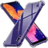 Techsuit - Shockproof Átlátszó Ütésálló Szilikon tok - Samsung Galaxy A10 - Átlátszó fekete