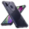 Techsuit - Shockproof Átlátszó Ütésálló Szilikon tok - Samsung Galaxy A40 - Átlátszó fekete