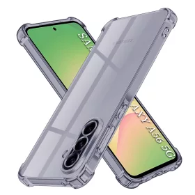   Techsuit - Shockproof Átlátszó Ütésálló Szilikon tok - Samsung Galaxy A56 5G - Átlátszó fekete