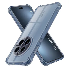   Techsuit - Shockproof Átlátszó Ütésálló Szilikon tok - Honor Magic7 Pro - Átlátszó fekete
