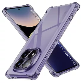   Techsuit - Shockproof Átlátszó Ütésálló Szilikon tok - Xiaomi Redmi Note 14 Pro+ 5G - Átlátszó fekete