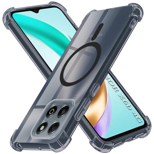 Techsuit - Schockproof Átlátszó Szilikon Magsafe tok - Honor X6b - Átlátszó fekete
