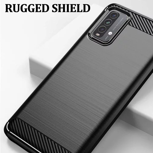 Techsuit - Carbon szilikon tok - Xiaomi Redmi 9T / Redmi 9 Power - Fekete