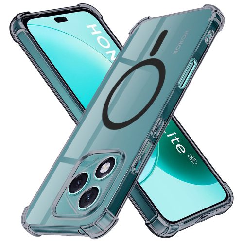 Techsuit - Schockproof Átlátszó Szilikon Magsafe tok - Honor 400 Lite - Átlátszó fekete