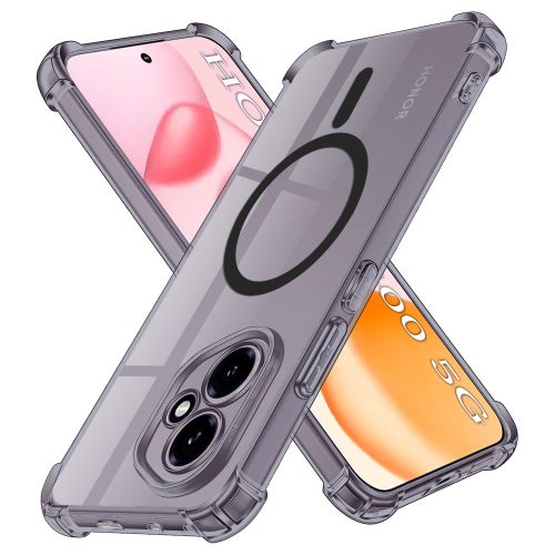 Techsuit - Schockproof Átlátszó Szilikon Magsafe tok - Honor 400 - Átlátszó fekete