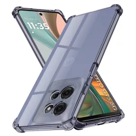   Techsuit - Shockproof Átlátszó Ütésálló Szilikon tok - Motorola Moto G75 - Átlátszó fekete