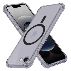   Techsuit - Shockproof Átlátszó Szilikon Magsafe tok - iPhone 16e / iPhone 17e - Átlátszó fekete