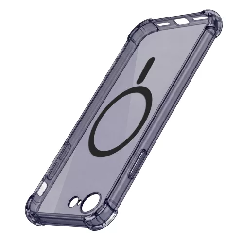 Techsuit - Shockproof Átlátszó Szilikon Magsafe tok - iPhone 16e / iPhone 17e - Átlátszó fekete