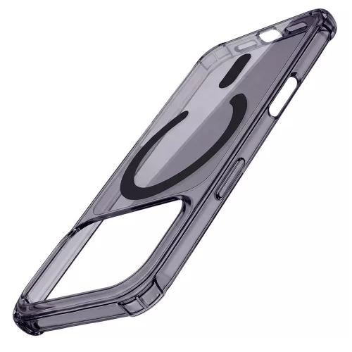 Techsuit - Schockproof Átlátszó Szilikon Magsafe tok - iPhone 17 Pro Max - Átlátszó fekete