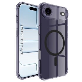   Techsuit - Schockproof Átlátszó Szilikon Magsafe tok - iPhone 17 Air - Átlátszó fekete