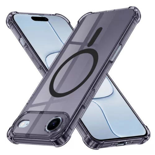 Techsuit - Schockproof Átlátszó Szilikon Magsafe tok - iPhone 17 Air - Átlátszó fekete