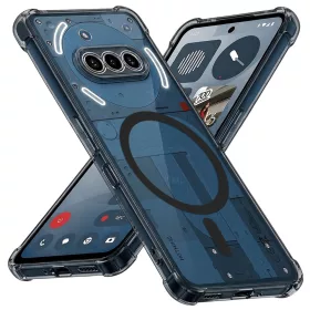   Techsuit - Schockproof Átlátszó Szilikon Magsafe tok - Nothing Phone (3a) - Átlátszó fekete