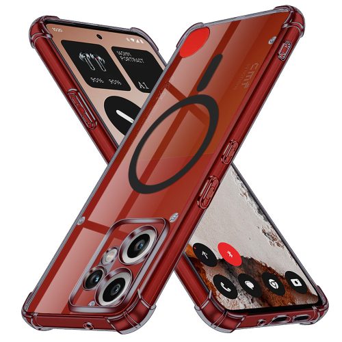 Techsuit - Schockproof Átlátszó Szilikon Magsafe tok - Nothing CMF Phone 2 Pro - Átlátszó fekete