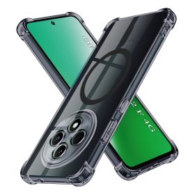   Techsuit - Schockproof Átlátszó Szilikon Magsafe tok - Oppo Reno12 F 4G / Reno12 F 5G / Reno12 FS 4G / Reno12 FS 5G - Átlátszó fekete