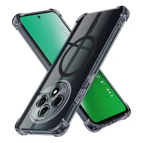   Techsuit - Schockproof Átlátszó Szilikon Magsafe tok - Oppo Reno12 F 4G / Reno12 F 5G / Reno12 FS 4G / Reno12 FS 5G - Átlátszó fekete