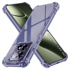   Techsuit - Shockproof Átlátszó Ütésálló Szilikon tok - Xiaomi 14T - Átlátszó fekete