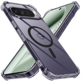   Techsuit - Schockproof Átlátszó Szilikon Magsafe tok - Google Pixel 10 Pro XL - Átlátszó fekete