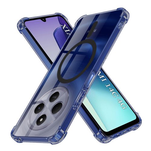 Techsuit - Schockproof Átlátszó Szilikon Magsafe tok - Xiaomi Redmi 14C / Poco C75 - Átlátszó fekete