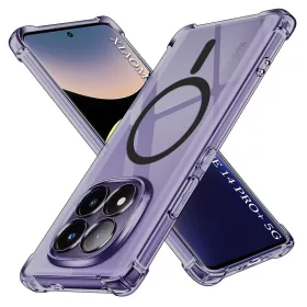   Techsuit - Schockproof Átlátszó Szilikon Magsafe tok - Xiaomi Redmi Note 14 Pro+ 5G - Átlátszó fekete