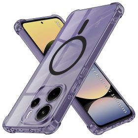   Techsuit - Schockproof Átlátszó Szilikon Magsafe tok - Xiaomi Redmi Note 14 4G (Standard) - Átlátszó fekete