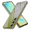 Techsuit - Shockproof Átlátszó Ütésálló Szilikon tok - Samsung Galaxy S24 FE - Átlátszó fekete