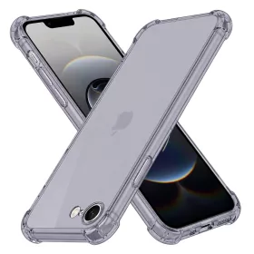   Techsuit - Shockproof Átlátszó Ütésálló Szilikon tok - iPhone 16e / iPhone 17e - Átlátszó fekete