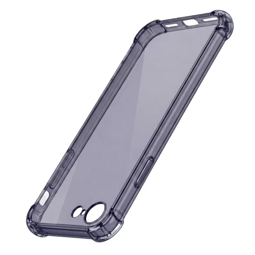 Techsuit - Shockproof Átlátszó Ütésálló Szilikon tok - iPhone 16e / iPhone 17e - Átlátszó fekete