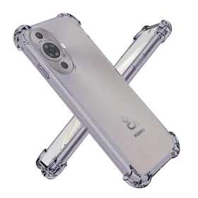   Techsuit - Shockproof Átlátszó Ütésálló Szilikon tok - Huawei nova 11 / nova 12s - Átlátszó fekete
