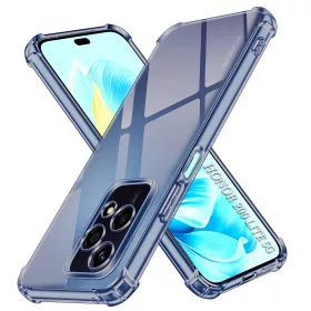  Techsuit - Shockproof Átlátszó Ütésálló Szilikon tok - Honor 200 Lite - Átlátszó fekete