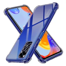   Techsuit - Shockproof Átlátszó Ütésálló Szilikon tok - Xiaomi Redmi Note 11 Pro 4G / Note 11 Pro 5G / Note 12 Pro 4G - Átlátszó fekete