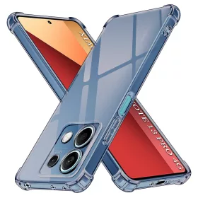   Techsuit - Shockproof Átlátszó Ütésálló Szilikon tok - Xiaomi Redmi Note 13 Pro 4G / Poco M6 Pro 4G - Átlátszó fekete