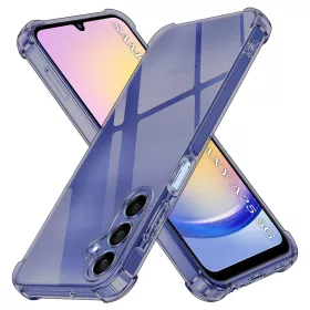   Techsuit - Shockproof Átlátszó Ütésálló Szilikon tok - Samsung Galaxy A25 5G - Átlátszó fekete