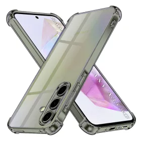   Techsuit - Shockproof Átlátszó Ütésálló Szilikon tok - Samsung Galaxy A35 5G - Átlátszó fekete