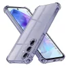 Techsuit - Shockproof Átlátszó Ütésálló Szilikon tok - Samsung Galaxy A55 5G - Átlátszó fekete