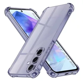   Techsuit - Shockproof Átlátszó Ütésálló Szilikon tok - Samsung Galaxy A55 5G - Átlátszó fekete