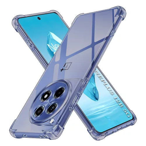 Techsuit - Shockproof Átlátszó Ütésálló Szilikon tok - OnePlus 12R - Átlátszó fekete