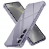 Techsuit - Shockproof Átlátszó Ütésálló Szilikon tok - Samsung Galaxy S24 - Átlátszó fekete