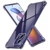 Techsuit - Shockproof Átlátszó Ütésálló Szilikon tok - Motorola Edge 30 Fusion - Átlátszó fekete