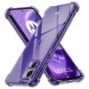 Techsuit - Shockproof Átlátszó Ütésálló Szilikon tok - Motorola Edge 30 Neo - Átlátszó fekete