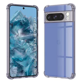   Techsuit - Shockproof Átlátszó Ütésálló Szilikon tok - Google Pixel 8 Pro - Átlátszó fekete